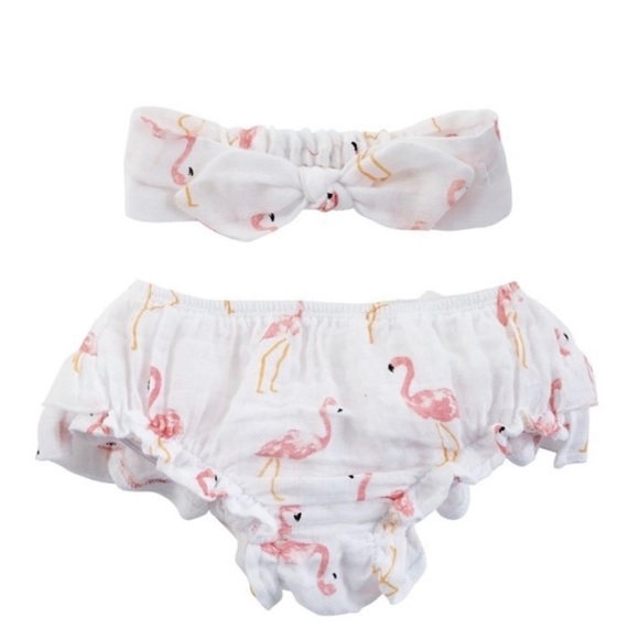 Mud Pie flamingo bloomers set 0/6M - Picture 1 of 3